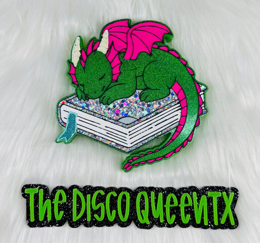 Sleeping Dragon On A Book Silicone Freshie Mold - Red River Mold Co