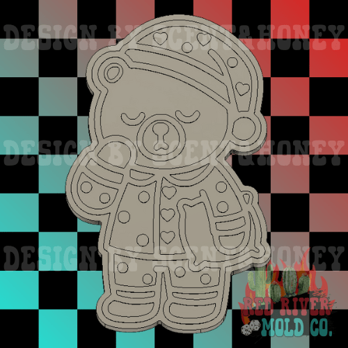 Sleepy Bear Silicone Freshie Mold - Red River Mold Co