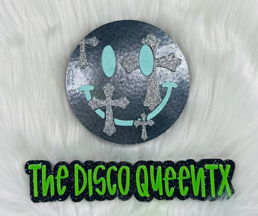 Smiley Face with Crosses Silicone Freshie Mold RRMC Exclusive - Red River Mold Co