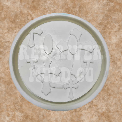 Smiley Face with Crosses Silicone Freshie Mold RRMC Exclusive - Red River Mold Co