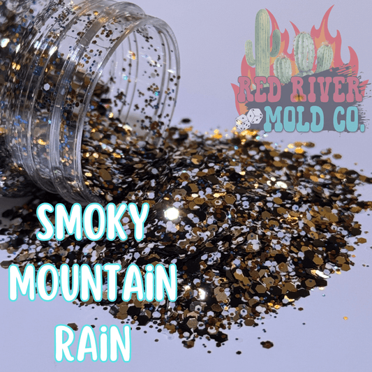 Smoky Mountain Rain Premium Mini Chunky Glitter (Metallic) - Red River Mold Co