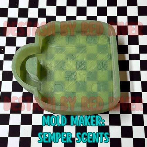 Snowflake Marshmallow mug Destash Silicone Freshie Mold - Red River Mold Co