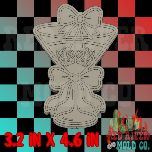 Snowflake Martini Silicone Freshie Mold - Red River Mold Co