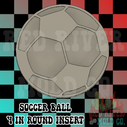 Soccer Ball 4 in Round Mold Insert - Red River Mold Co