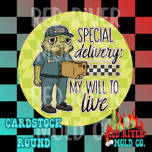 Special Delivery cardstock round - Red River Mold Co