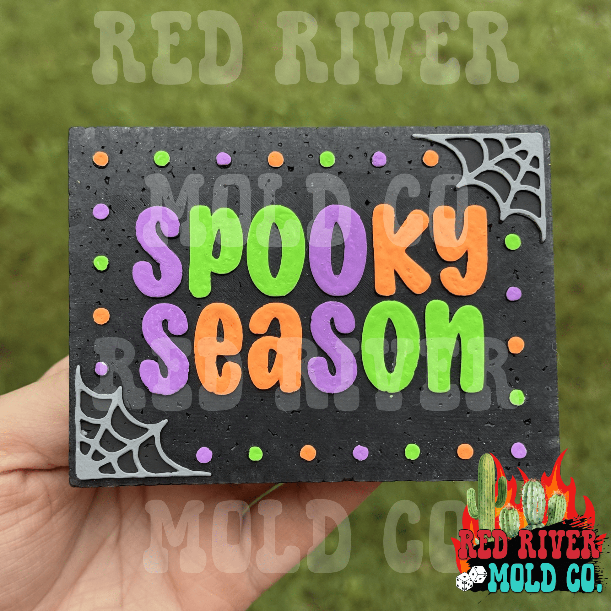Spooky Season Turquoise Rectangle silicone freshie mold - Red River Mold Co