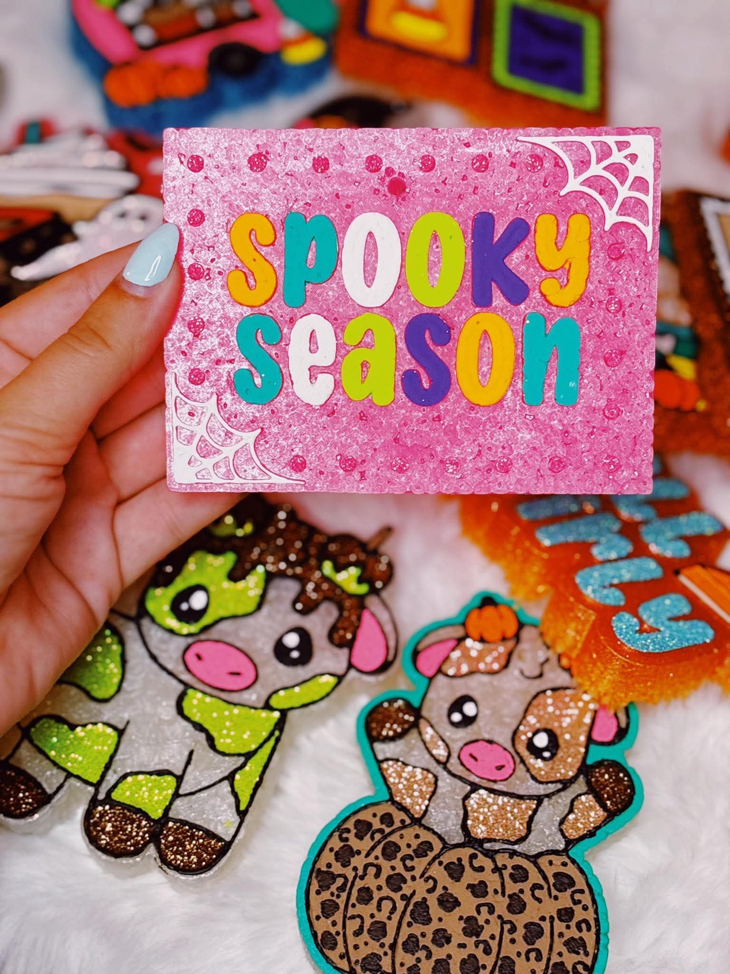 Spooky Season Turquoise Rectangle silicone freshie mold - Red River Mold Co