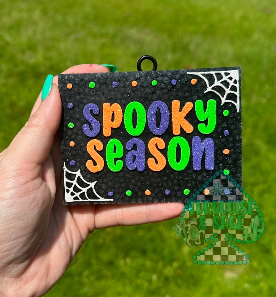 Spooky Season Turquoise Rectangle silicone freshie mold - Red River Mold Co