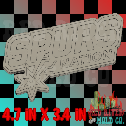 Spurs Nation silicone freshie mold - Red River Mold Co