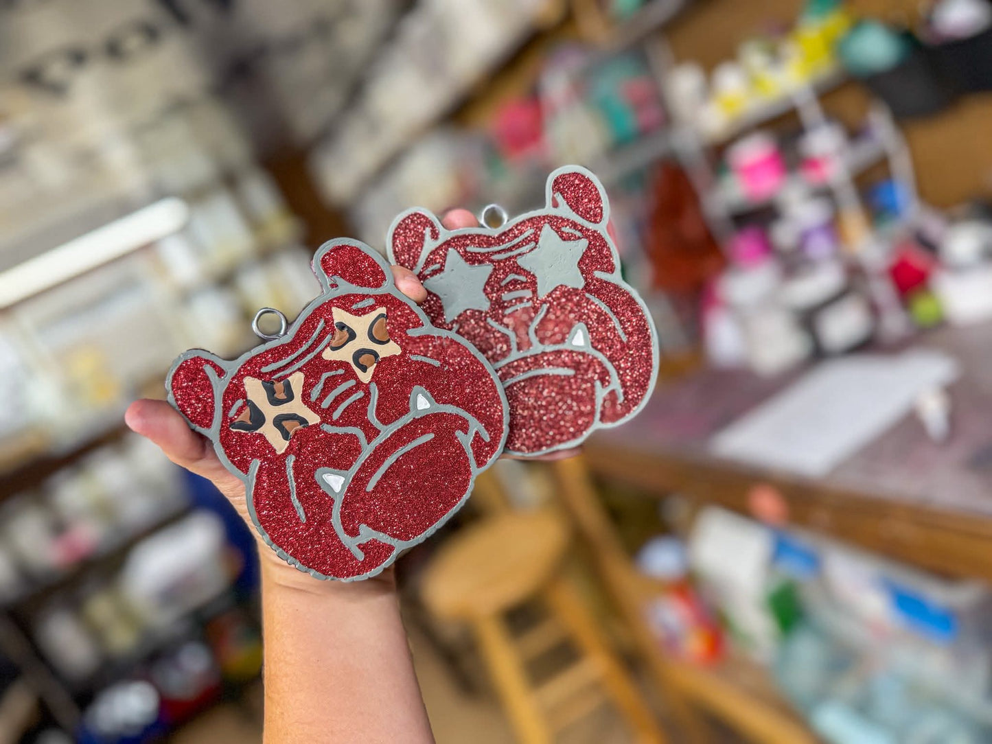 Star Eye Bulldog Mascot Silicone Freshie Mold - Red River Mold Co