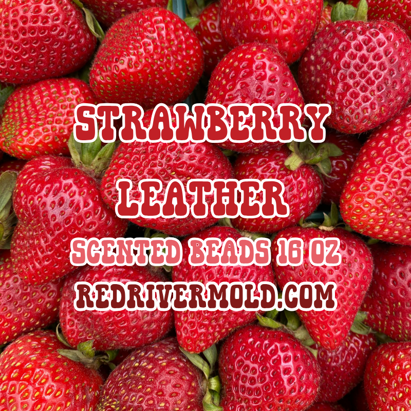 Strawberry Leather Scented Aroma Beads 16 oz - Red River Mold Co