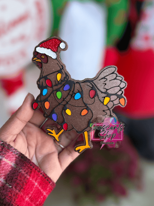 String light Christmas Chicken Silicone Freshie Mold - Red River Mold Co