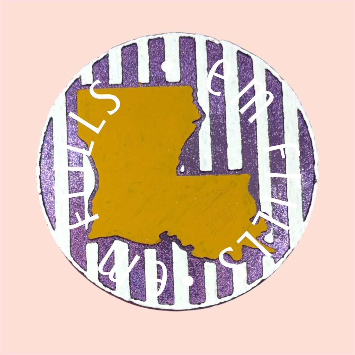 Striped Louisiana 4 in Round Mold Insert - Red River Mold Co