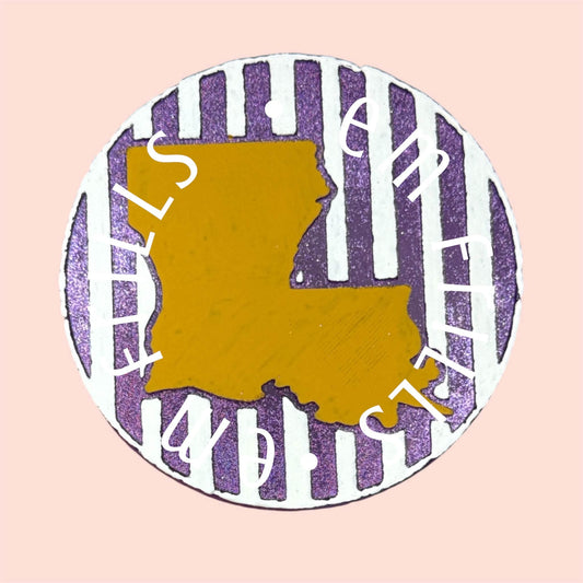 Striped Louisiana 4 in Round Mold Insert - Red River Mold Co