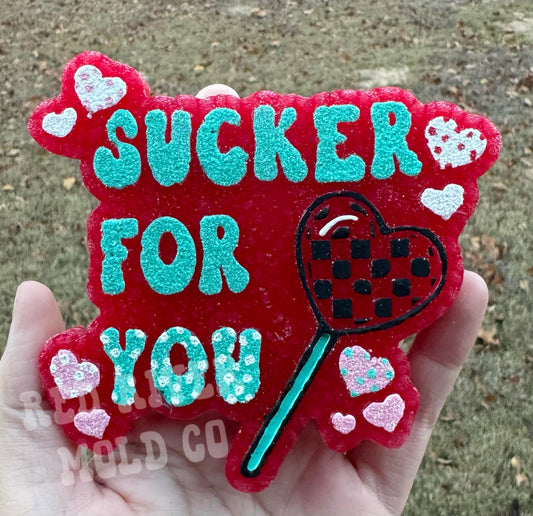 Sucker For You Silicone Freshie Mold - Red River Mold Co
