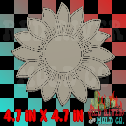 Sunflower Silicone Freshie Mold - Red River Mold Co