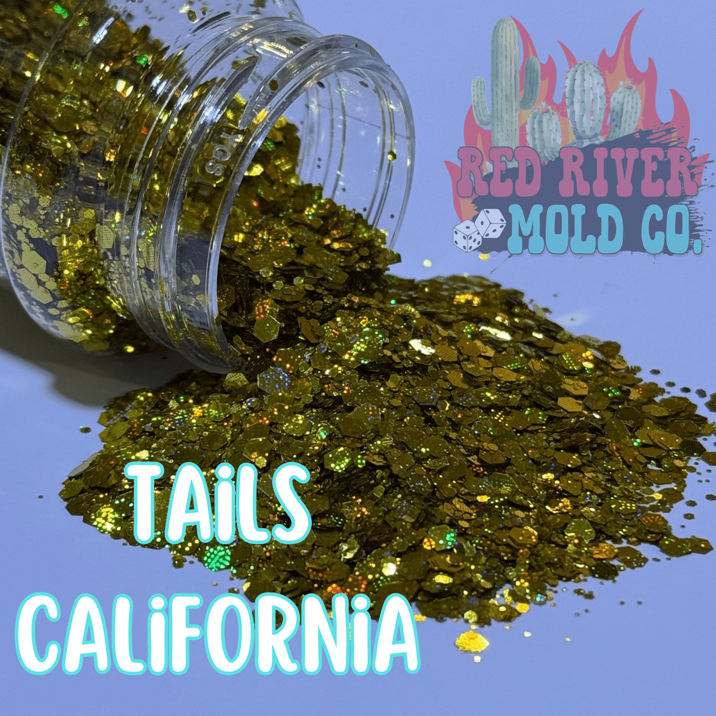 Tails California Premium Chunky Glitter (Hologrpahic) - Red River Mold Co