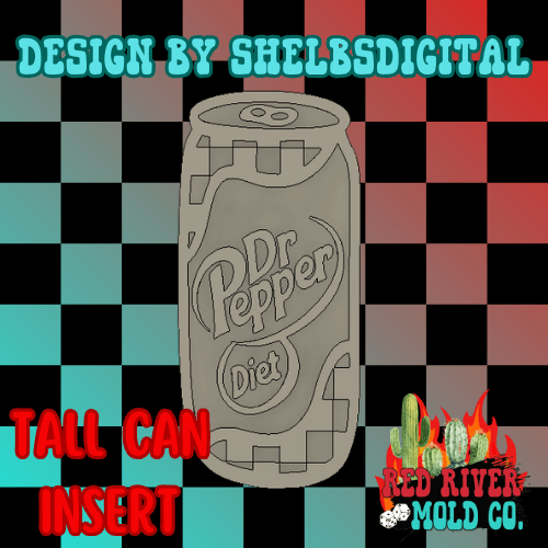 Tall Can Insert Base Silicone Freshie Mold - Red River Mold Co