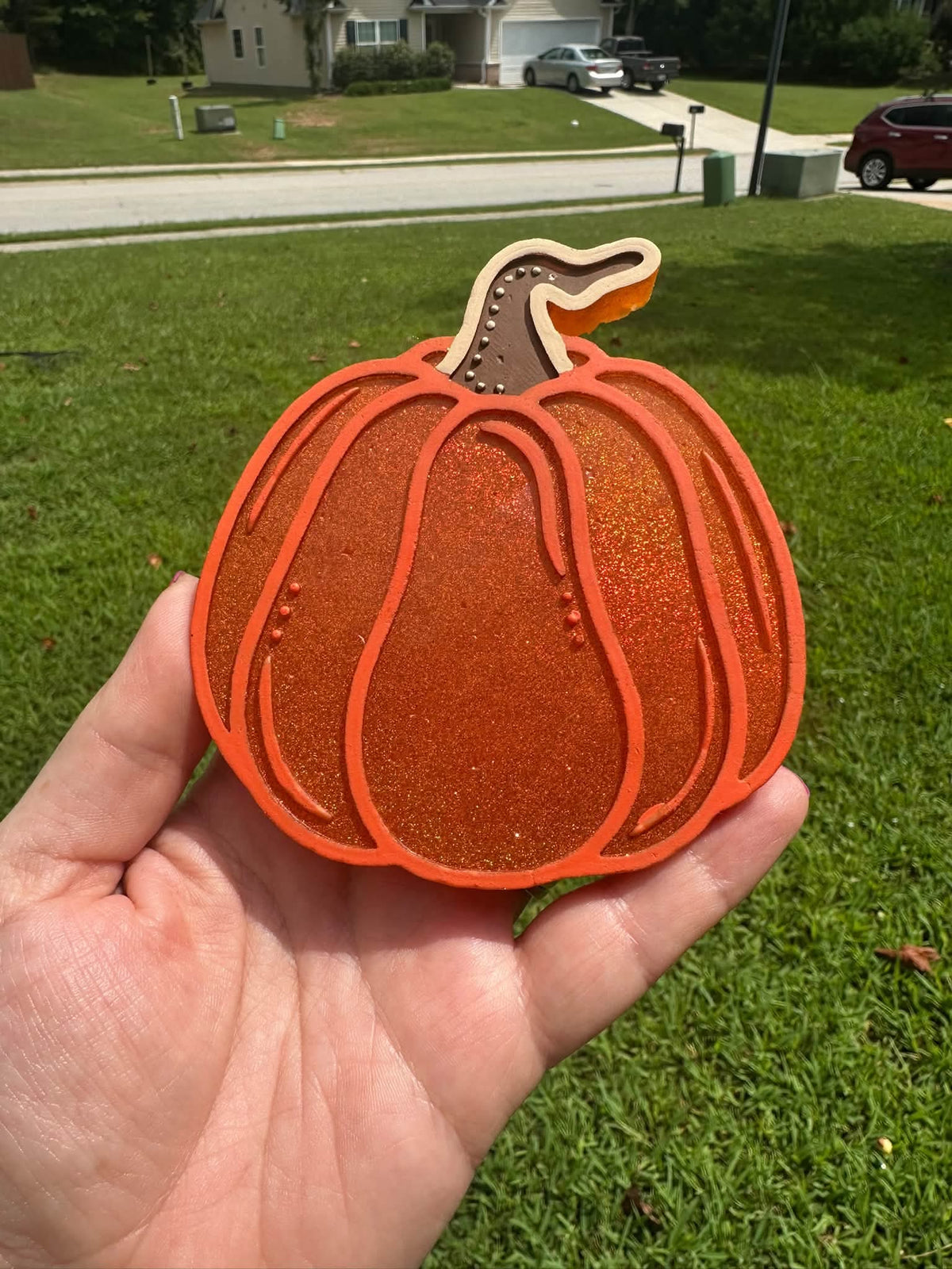 Tall Dotted Pumpkin Silicone Freshie Mold - Red River Mold Co