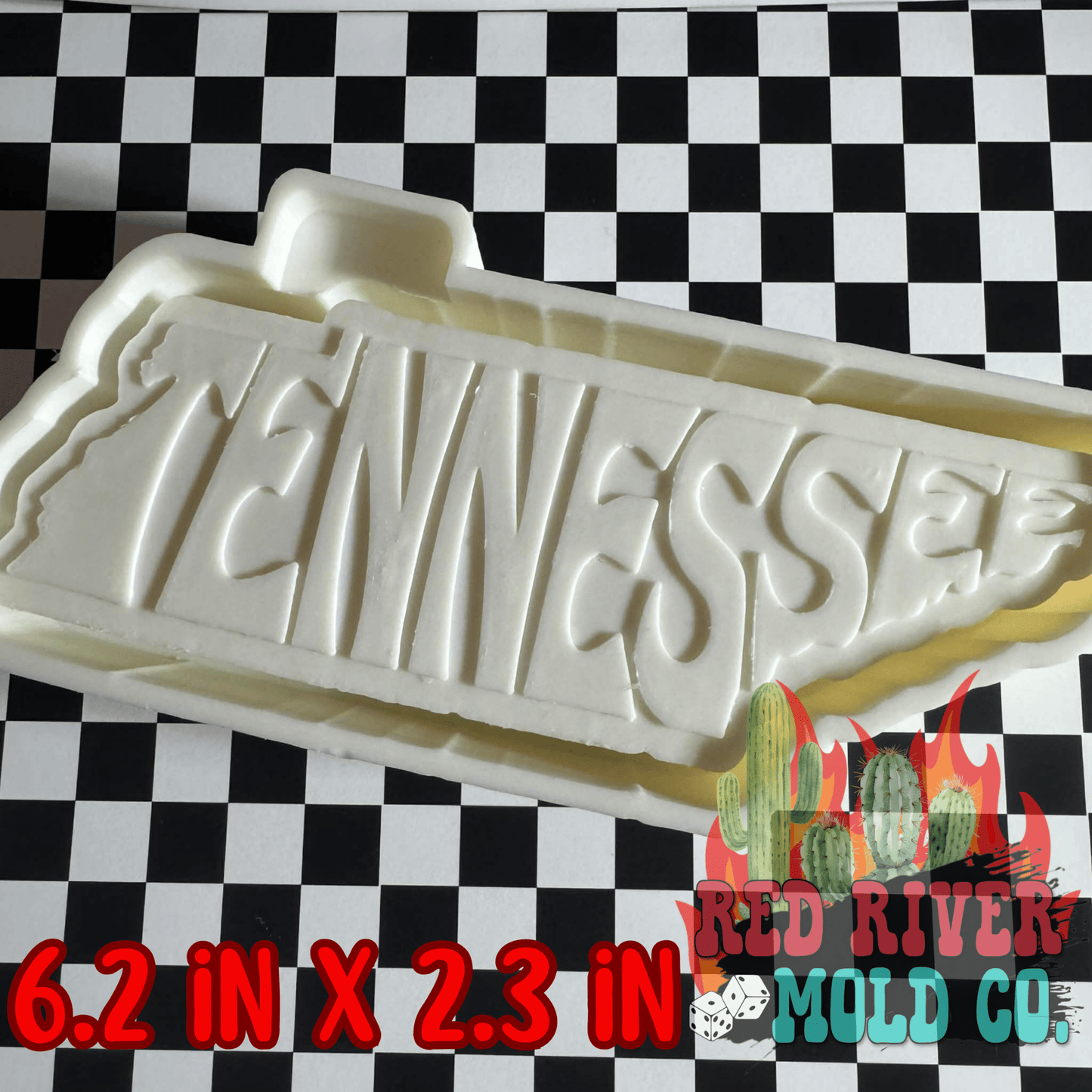 Tennessee Bold Letters Silicone Freshie Mold - Red River Mold Co