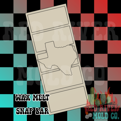 Texas Silicone Wax Melt Snap Bar Mold - Red River Mold Co
