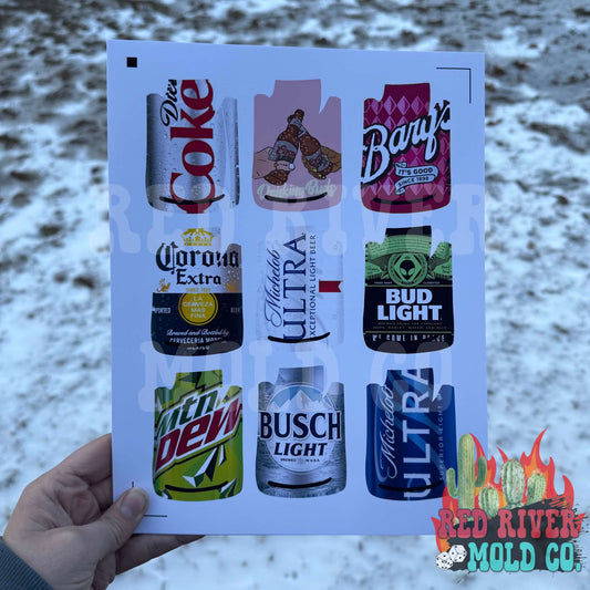 The Freshie Junkie Bottle with Bow (bottom part only) cardstock grab bag - Red River Mold Co