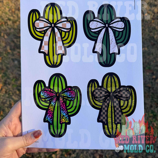 The Freshie Junkie Cactus With A Bow cardstock grab bag - Red River Mold Co