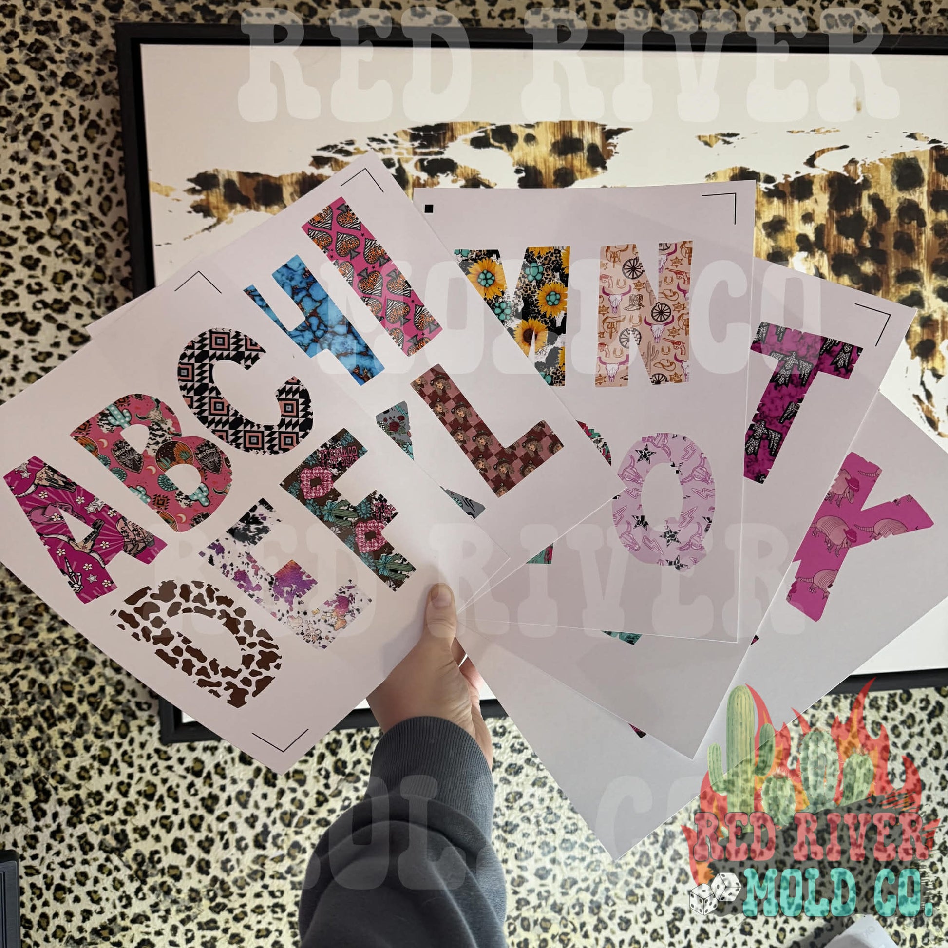 The Freshie Junkie Doodle Alphabet Cardstock A - Z - Red River Mold Co