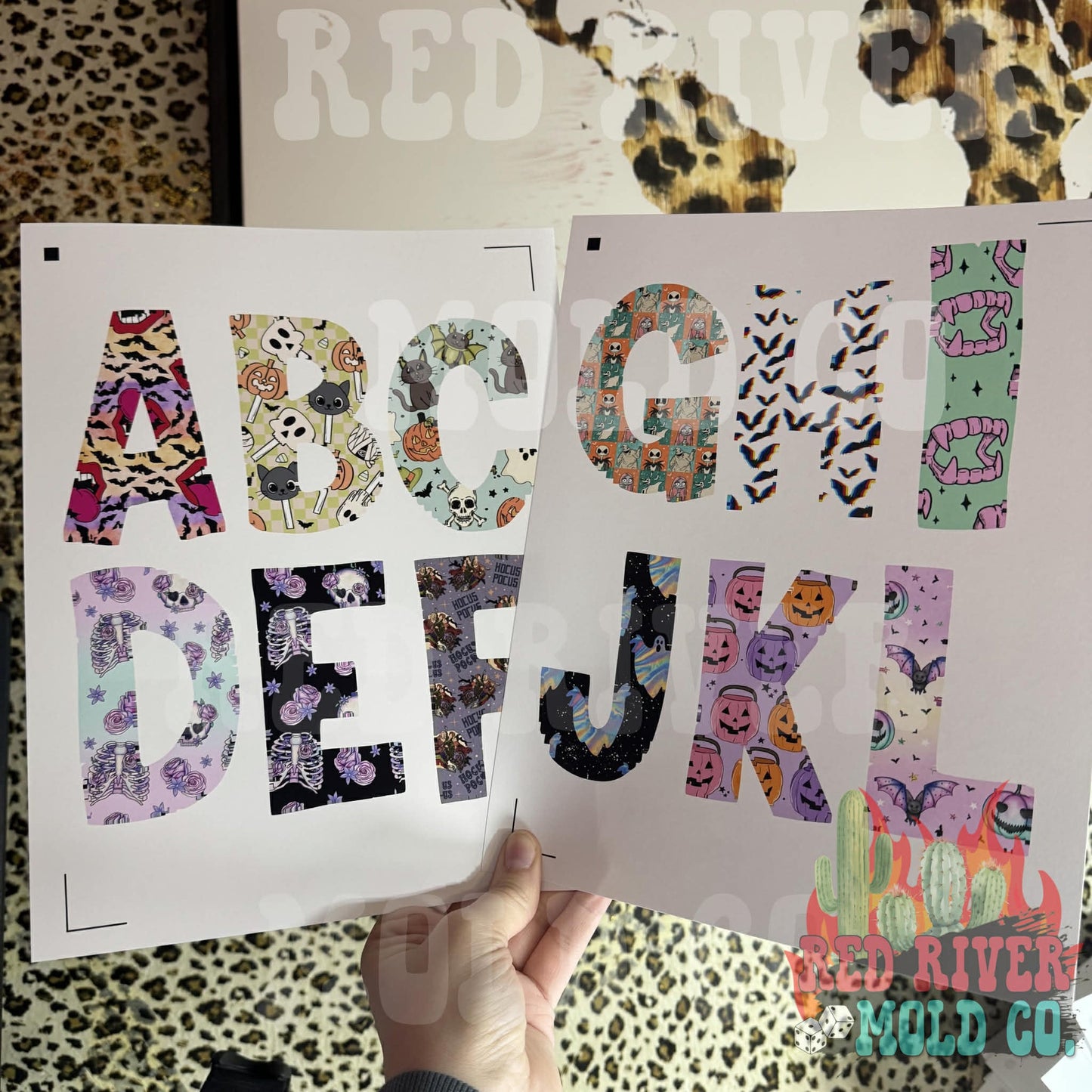 The Freshie Junkie Doodle Alphabet Cardstock A - Z - Red River Mold Co