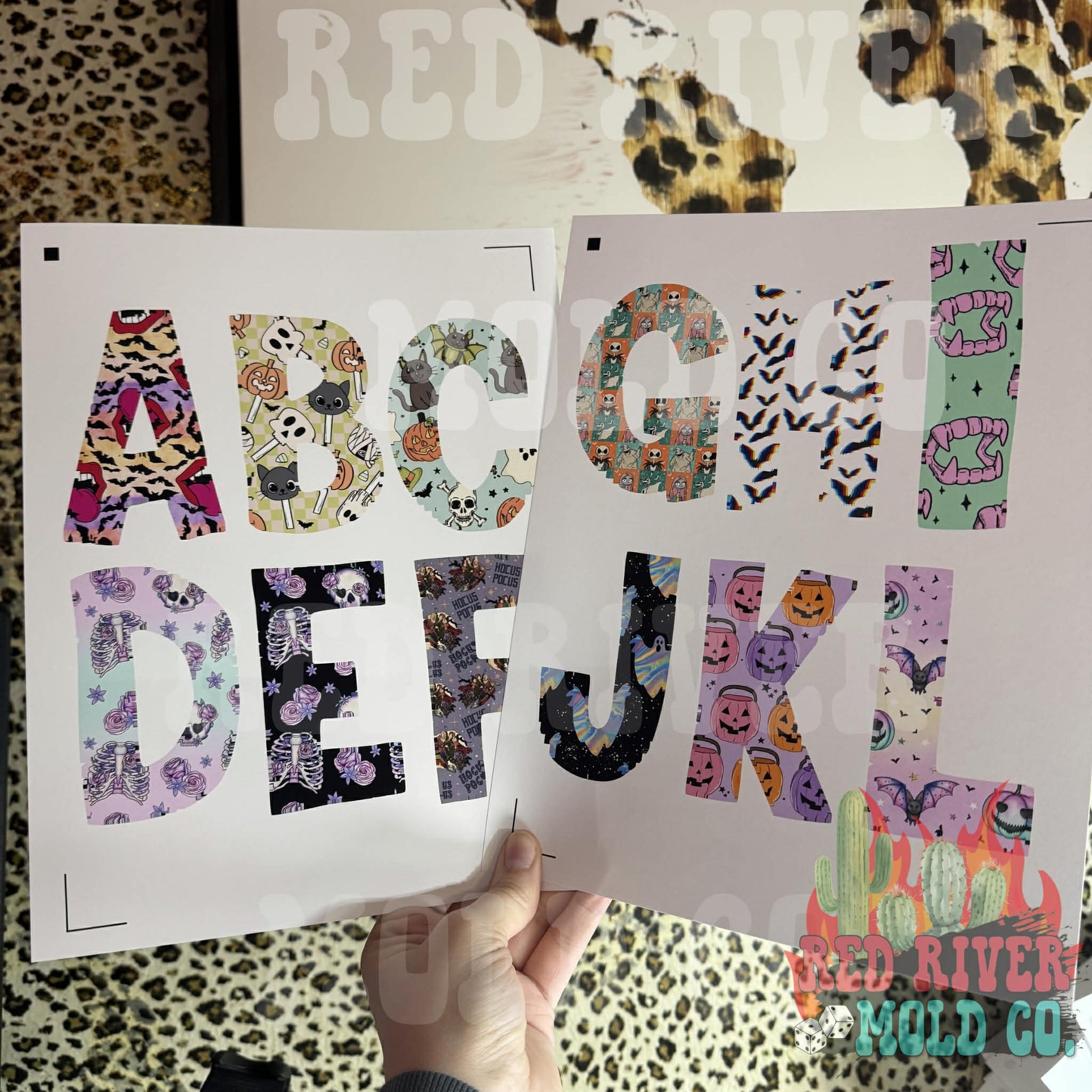 The Freshie Junkie Doodle Alphabet Cardstock A - Z - Red River Mold Co