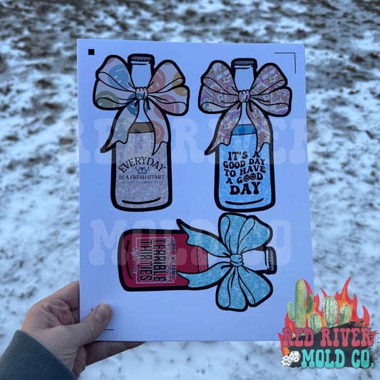 The Freshie Junkie FULL Bottle With Bow cardstock grab bag - Red River Mold Co