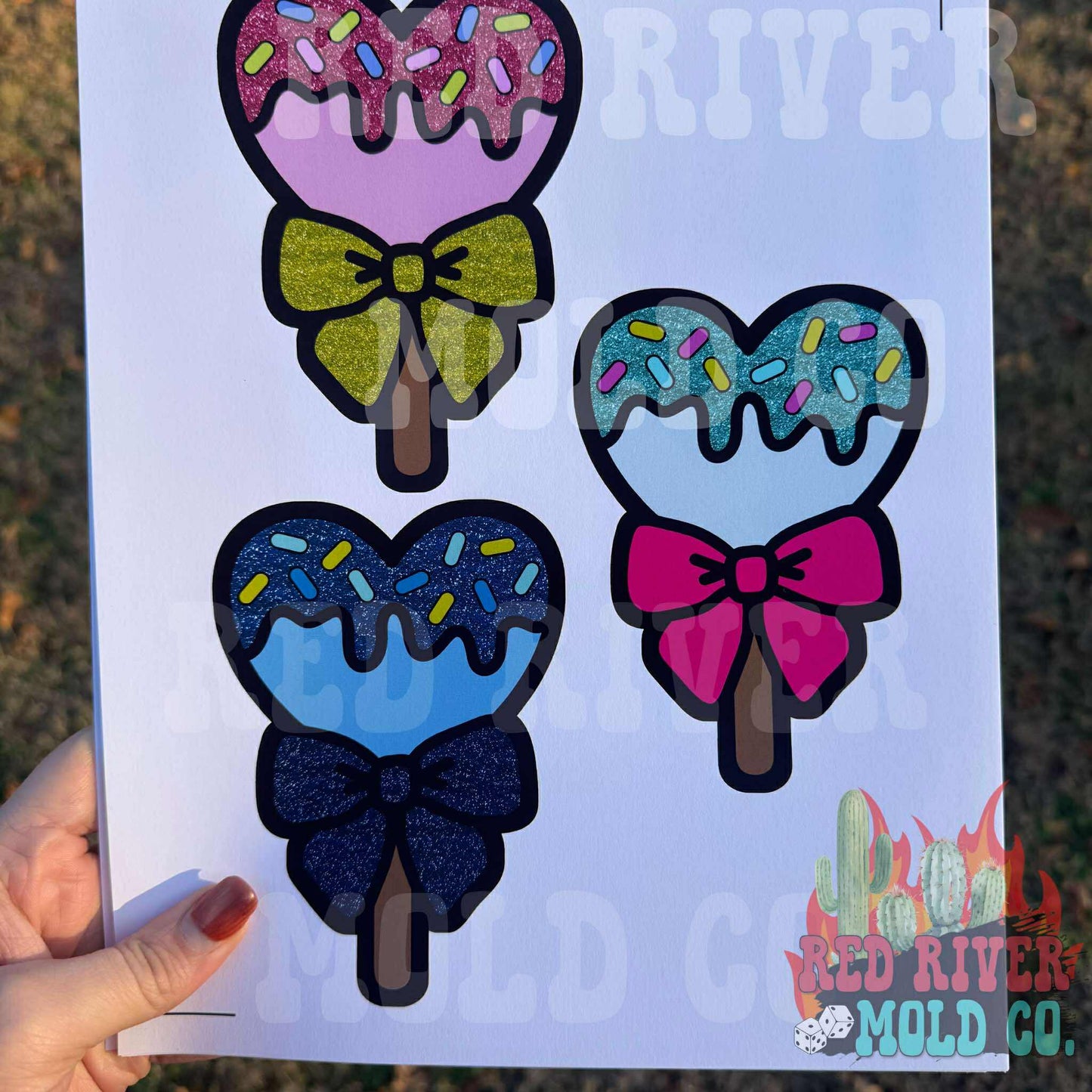 The Freshie Junkie Heart Cake Pop cardstock grab bag - Red River Mold Co