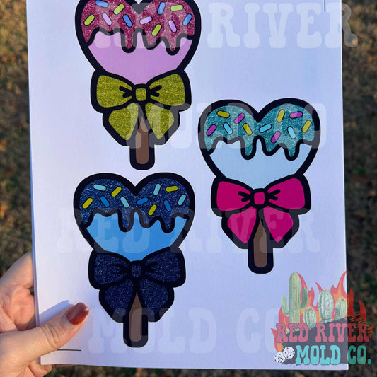 The Freshie Junkie Heart Cake Pop cardstock grab bag - Red River Mold Co