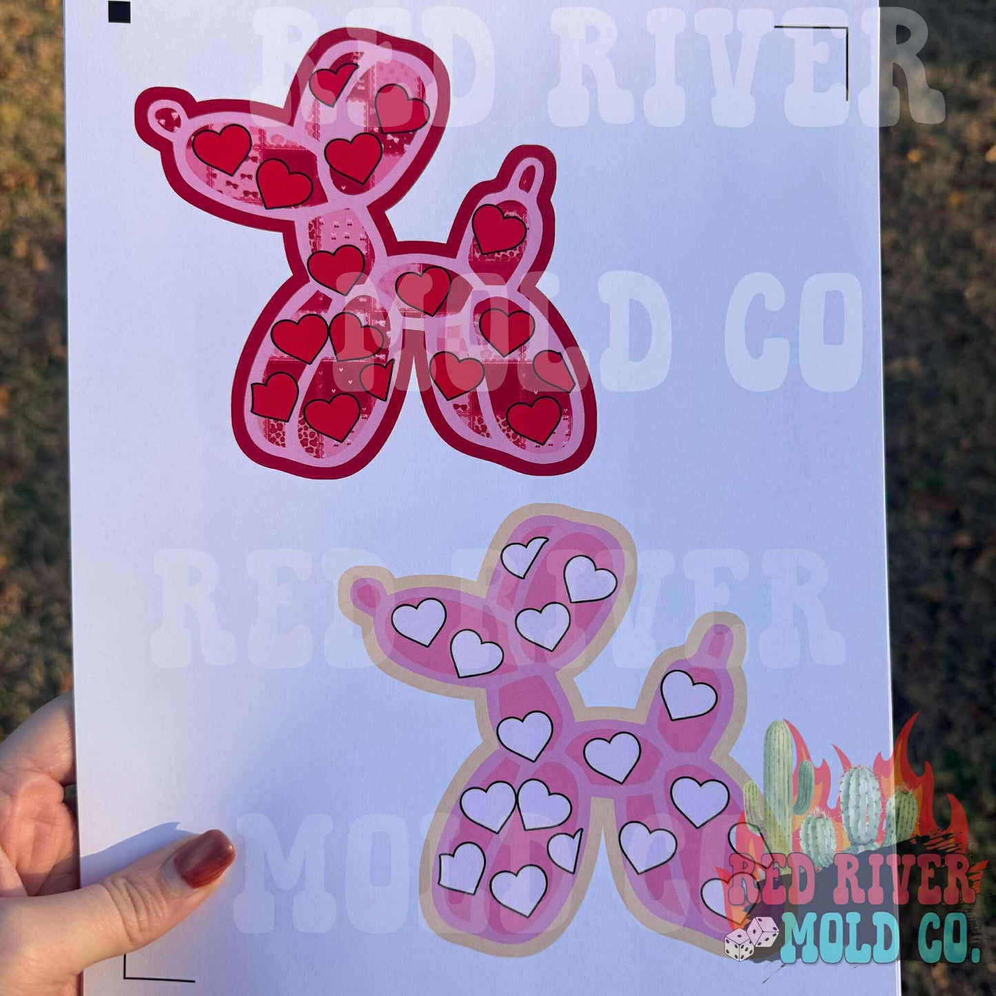 The Freshie Junkie Hearts Balloon Dog cardstock grab bag - Red River Mold Co