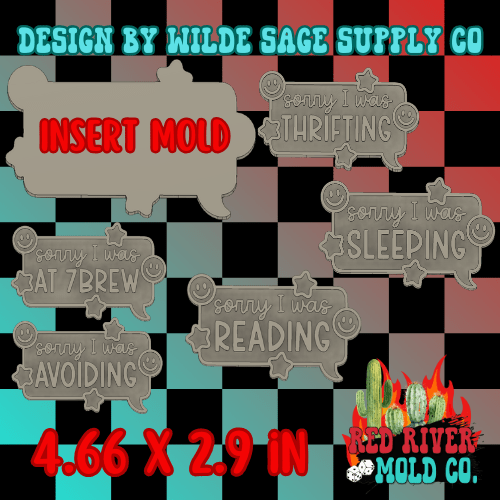 Thought Bubble Base & Inserts Silicone Freshie Mold - Red River Mold Co