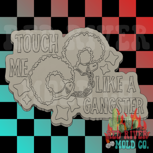 Touch Me Like A Gangster Cuffs Silicone Freshie Mold - Red River Mold Co