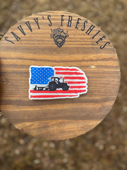 Tractor Flag Silicone Freshie Mold - Red River Mold Co
