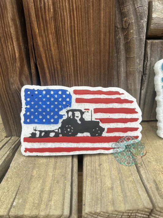 Tractor Flag Silicone Freshie Mold - Red River Mold Co