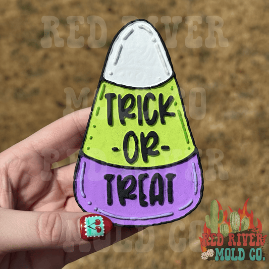 Trick Or Treat Candy Corn Silicone Freshie Mold - Red River Mold Co