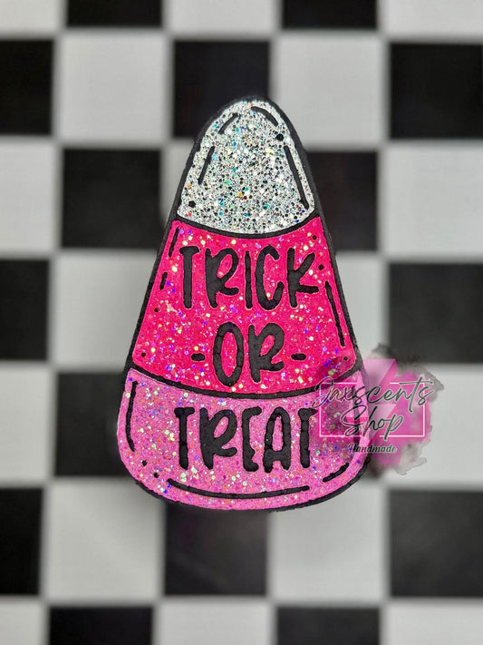 Trick Or Treat Candy Corn Silicone Freshie Mold - Red River Mold Co