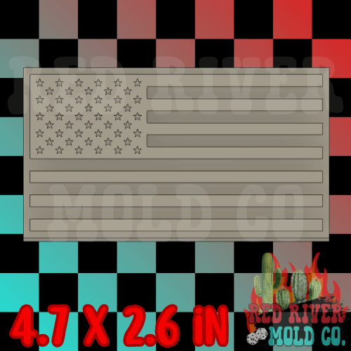 USA Flag Silicone Freshie Mold - Red River Mold Co