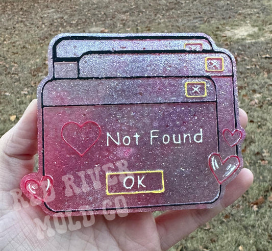 Valentine Not Found Screen Silicone Freshie Mold - Red River Mold Co