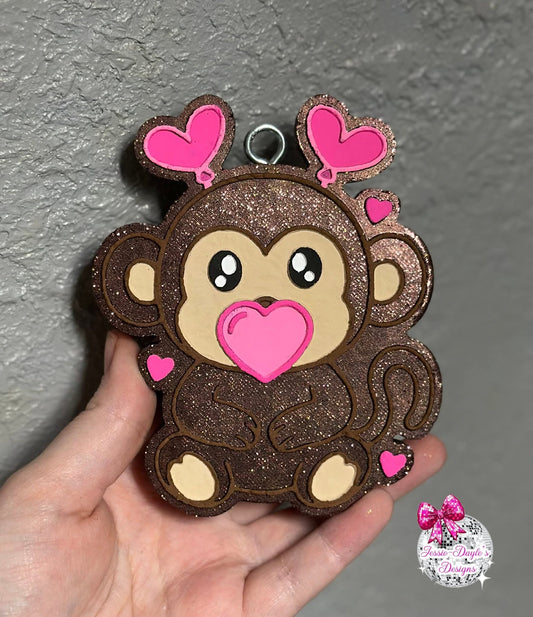 Vday Monkey Silicone Freshie Mold - Red River Mold Co