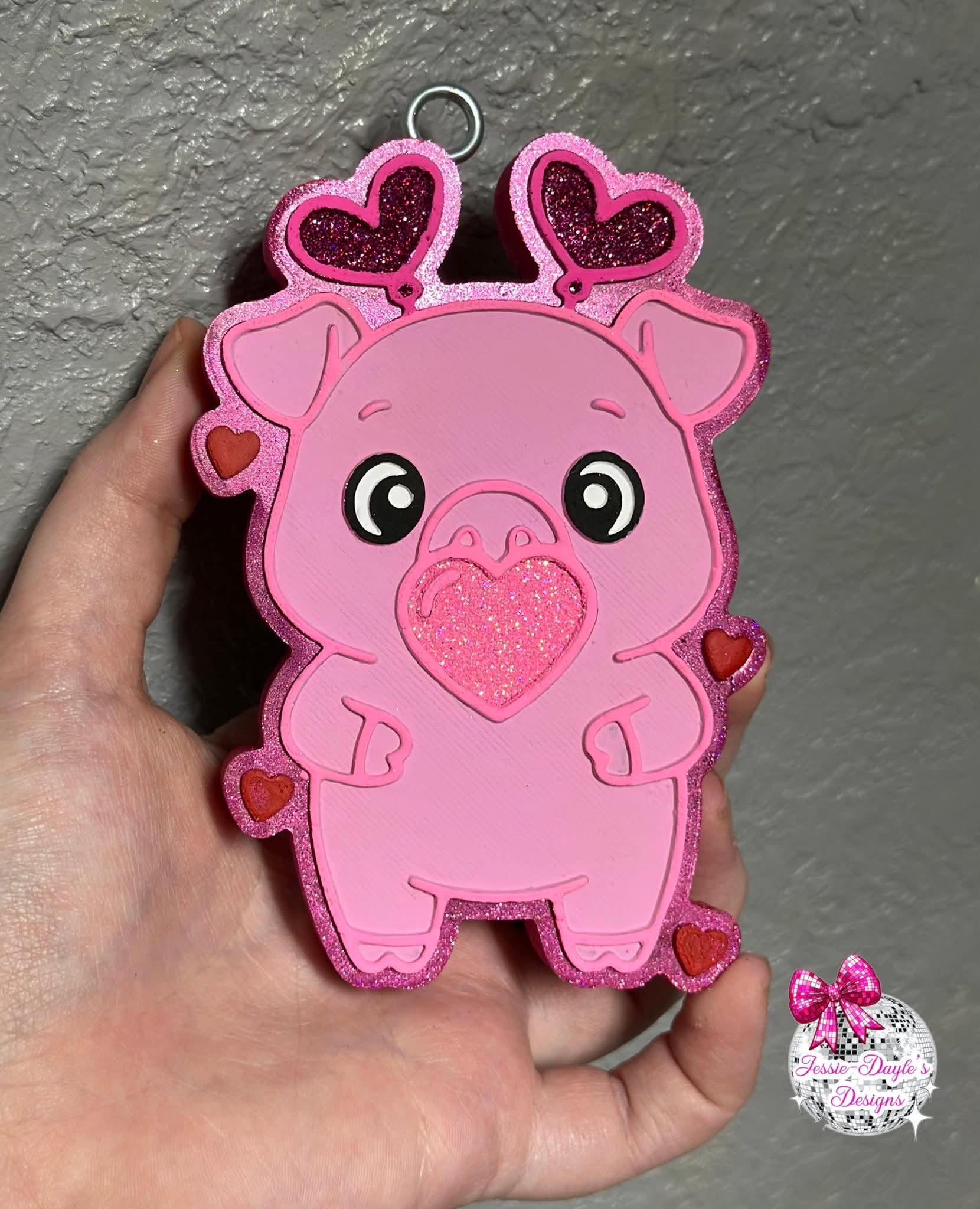 Vday Pig Silicone Freshie Mold - Red River Mold Co