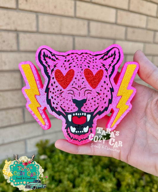 Vday Tiger with bolts Silicone Freshie Mold - Red River Mold Co