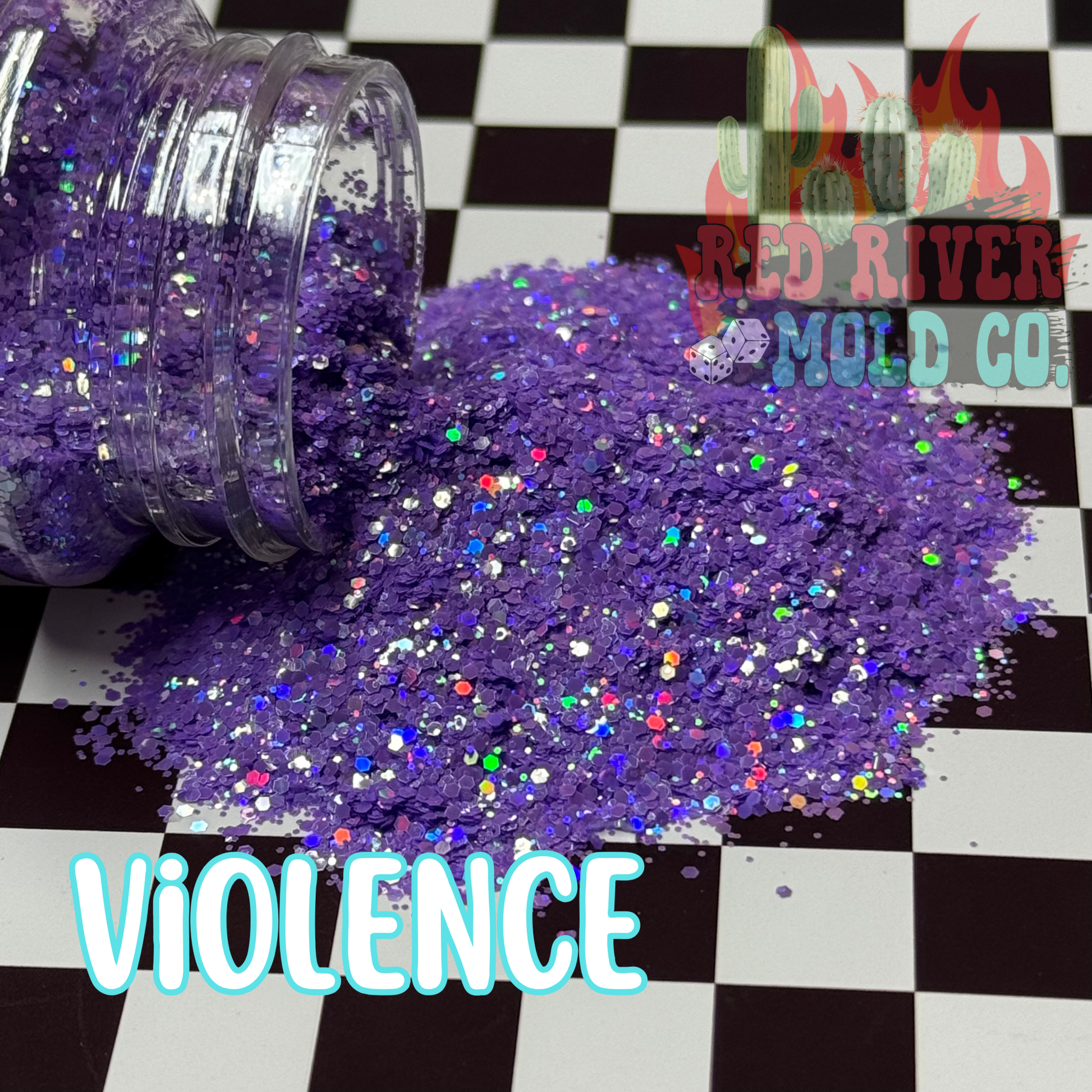Violence Premium Mini Chunky Glitter (Holographic) - Red River Mold Co