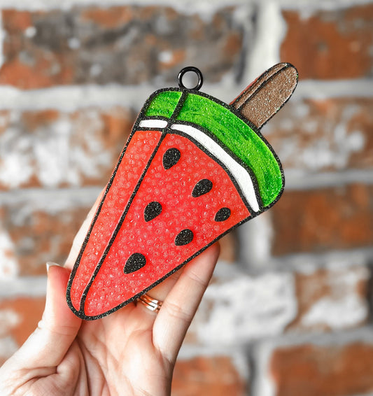 Watermelon Popsicle Silicone Freshie Mold - Red River Mold Co