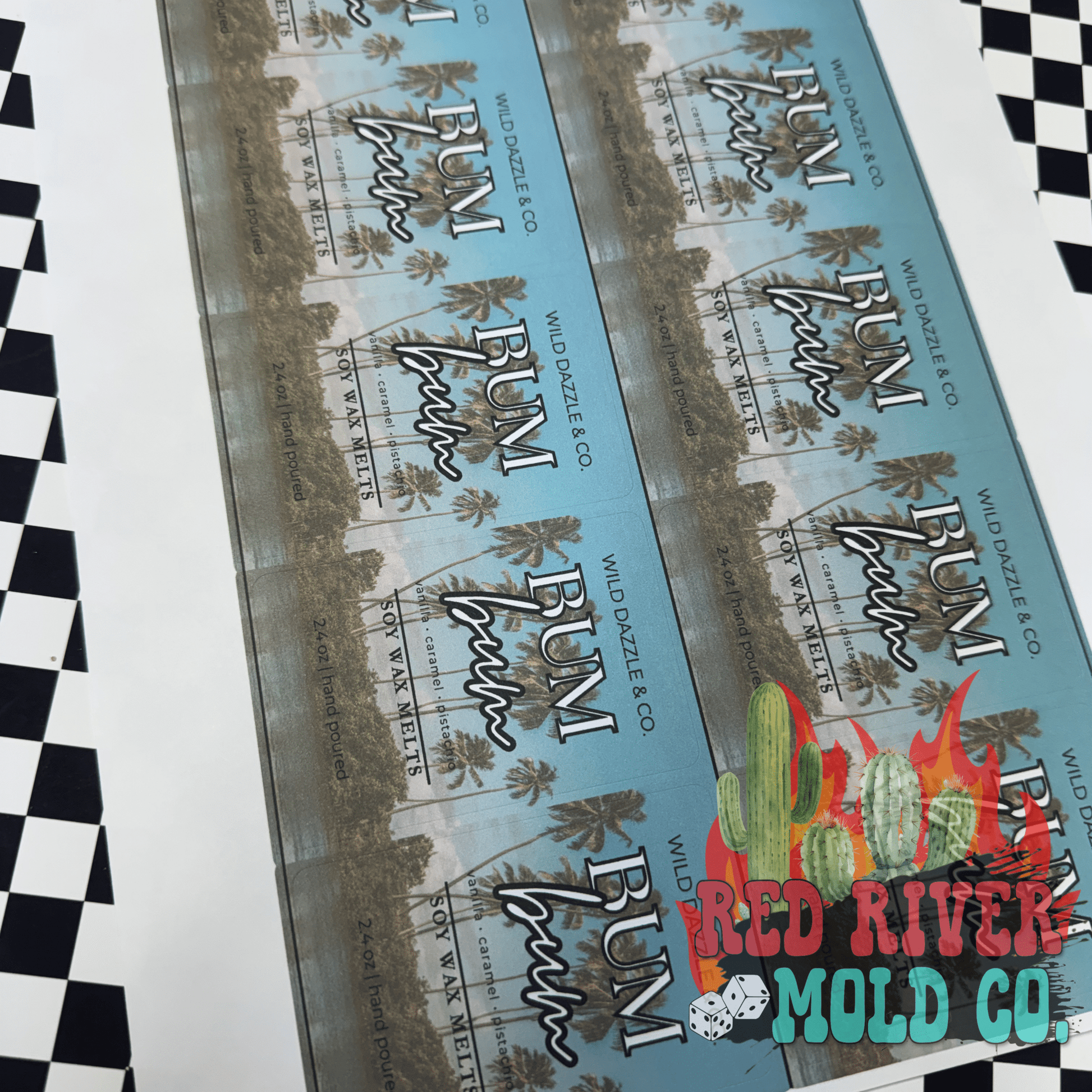Wax Melt Labels (READ DESCRIPTION) 10 stickers - Red River Mold Co