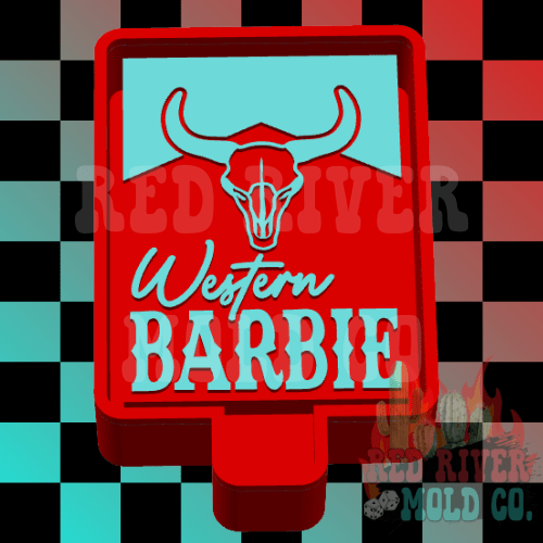 Western Barbie Cig Box Silicone Freshie Mold - Red River Mold Co