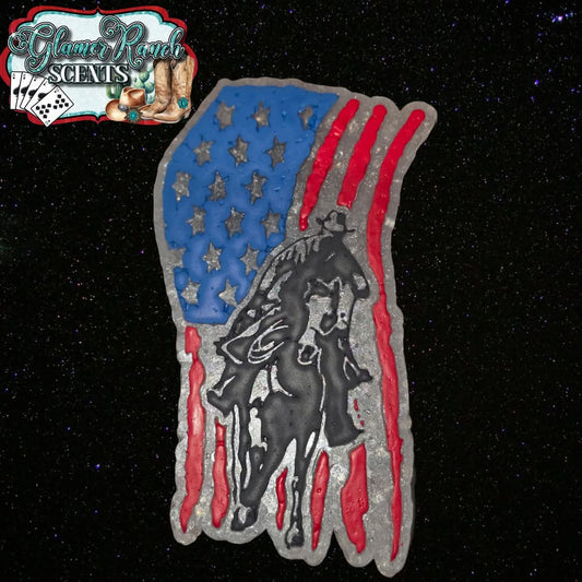 Western Cowboy Flag Silicone Freshie Mold - Red River Mold Co